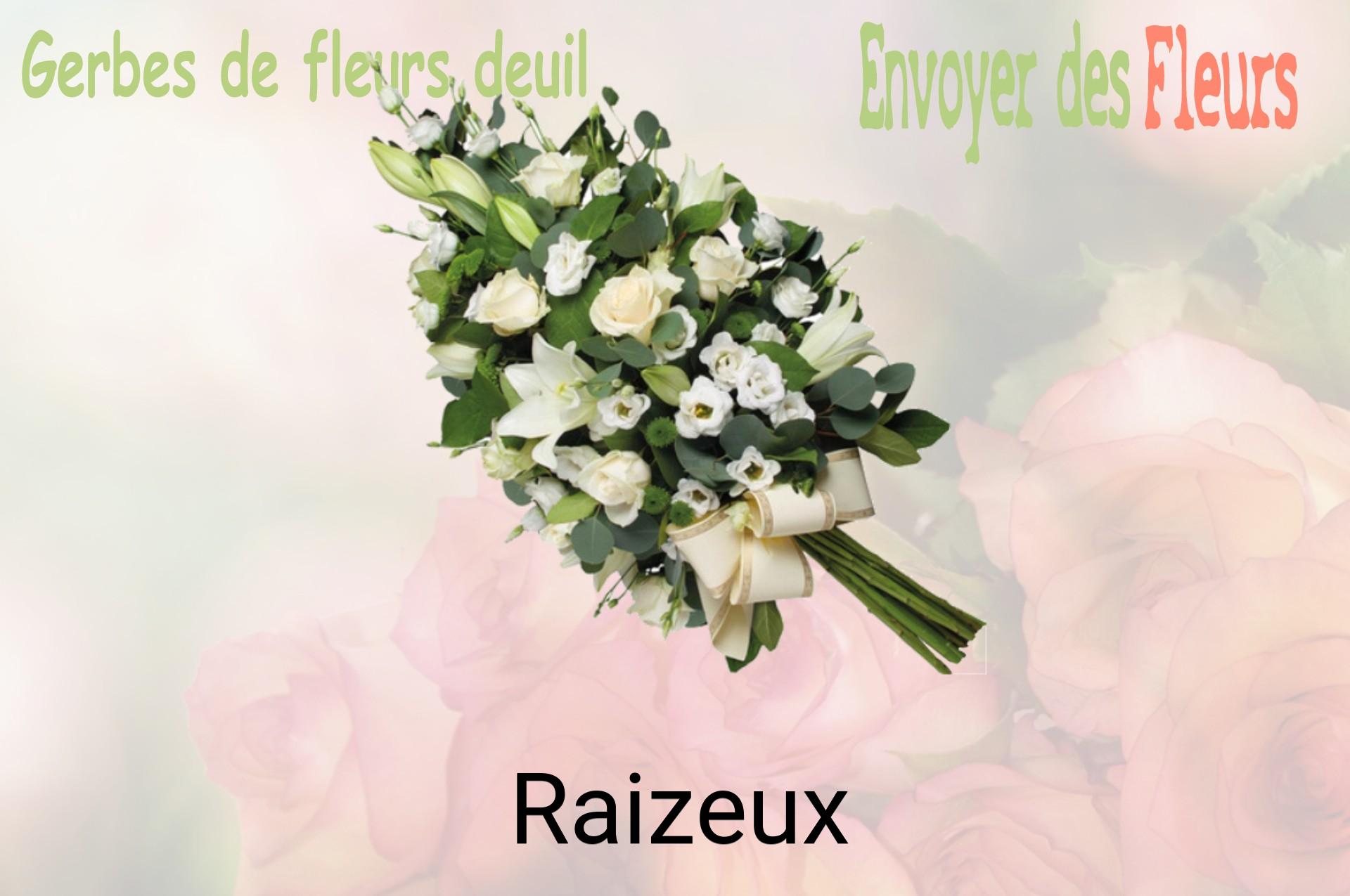 Gerbe de fleurs de deuil livrée à Raizeux